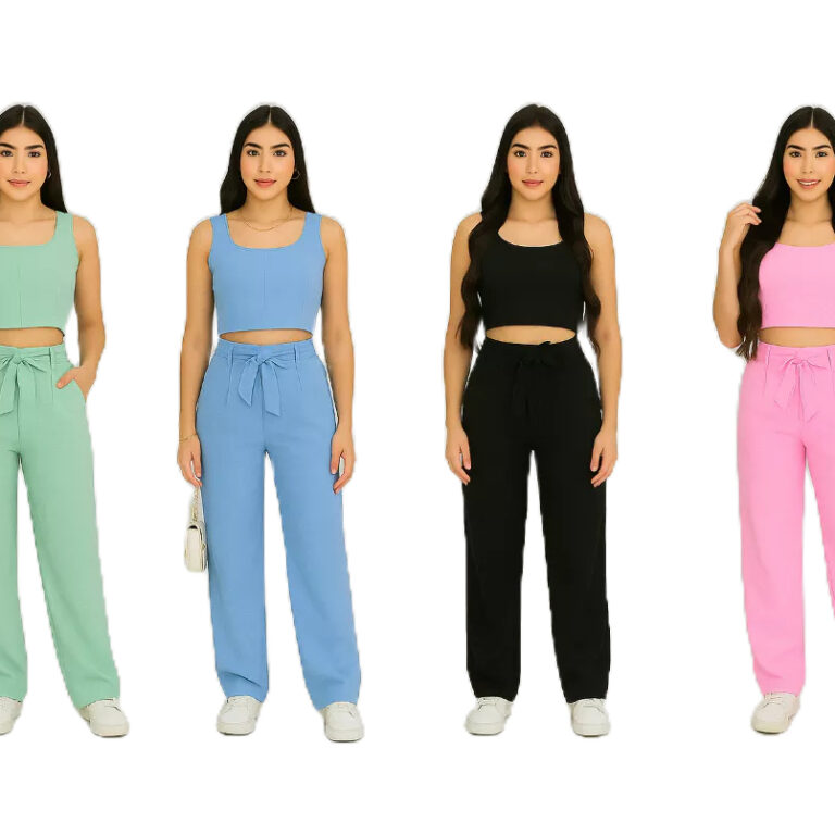 Conjunto Alfaiataria Cropped e Calça Pantalona fe