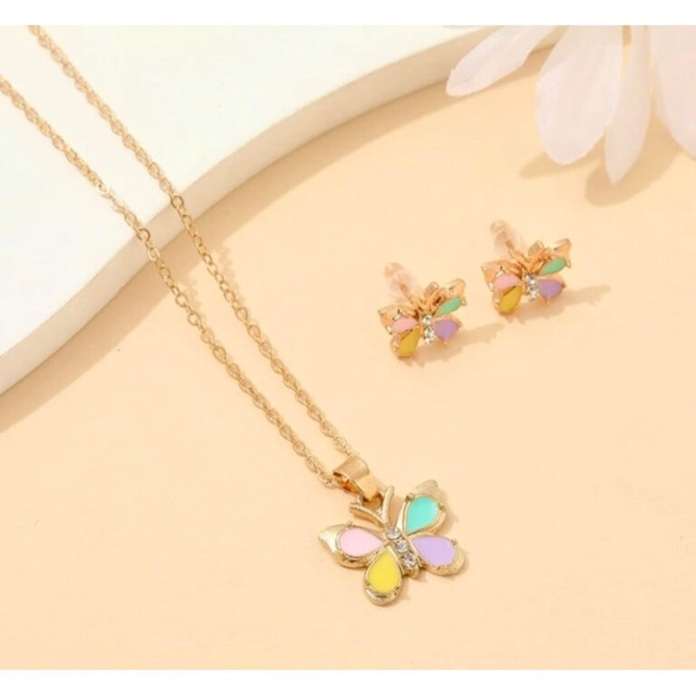 Kit Colar Infantil com Brinco, Bijuteria para Cria