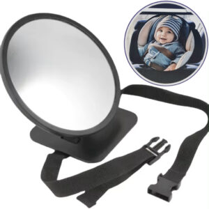 Visão Total do Bebê: Espelho Retrovisor 360° para Segurança no Carro