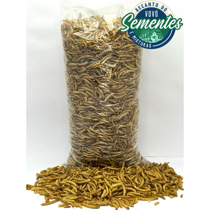 125g Tenébrio Molitor Desidratado para aves roedores e tartarugas