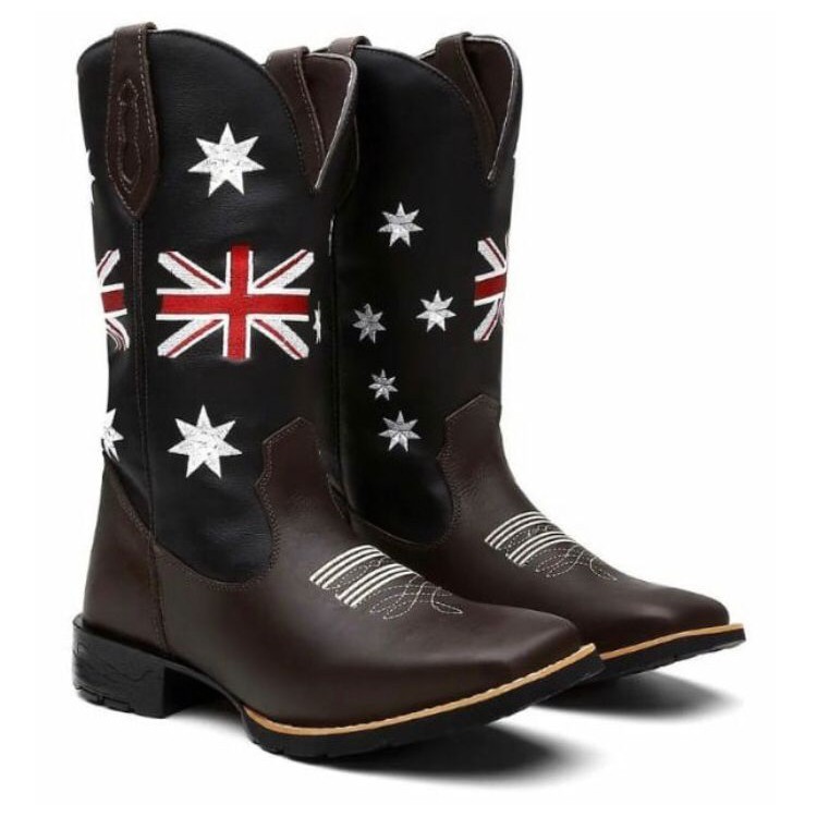 Bota Texana Country Masculina Inglaterra Bico Quad
