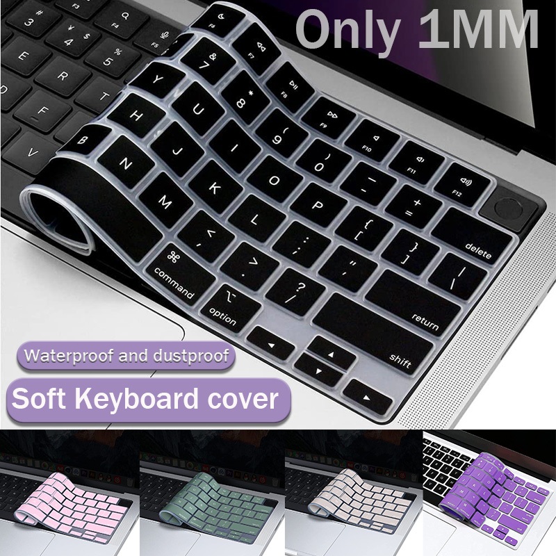 Capa Protetora De Silicone Para Macbook Air Pro 13 14 M1 M2 M3 M4 A2337 A2681 A3240 A2442 Filme De T