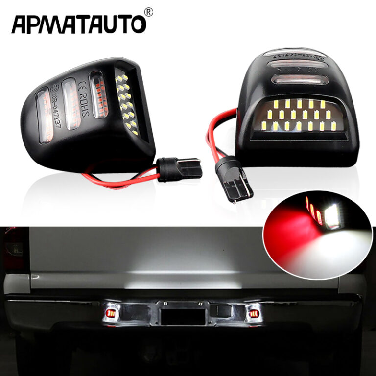 2 Pçs Branco LED Luz Da Placa De Licença Para Ca