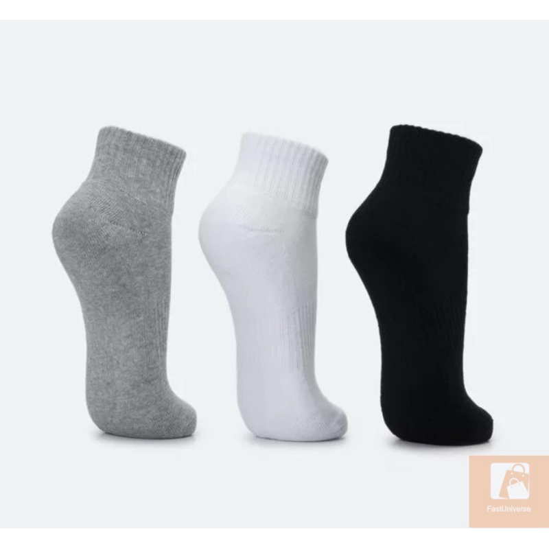 Kits de Pares de Meia Cano Médio Unissex Cores Sortidas