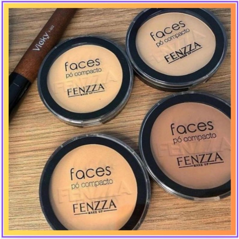 Pó Compacto Faces Fenzza – Efeito Aveludado – Disponível em 4 Tons