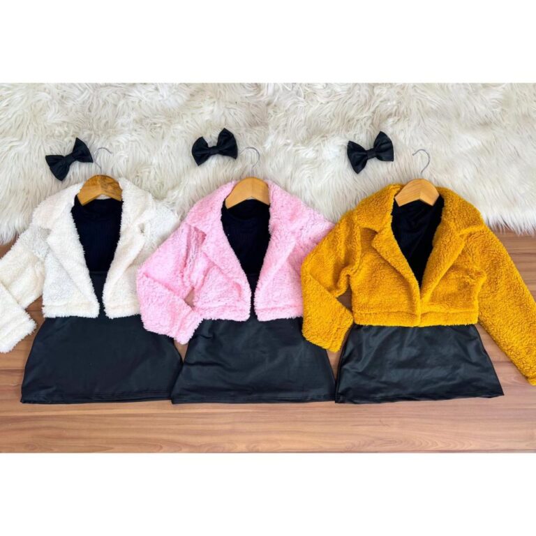 Blusa Casaco De Frio Inverno Infantil Pelinho Carn