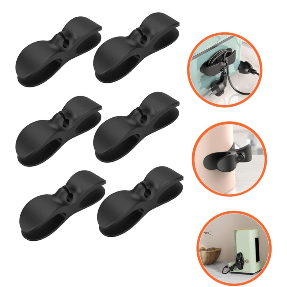 Kit 6 Suportes Do Cabo Clipe Universal O Invólucro Organizador Para Cabos De Armazenamento De Mixer