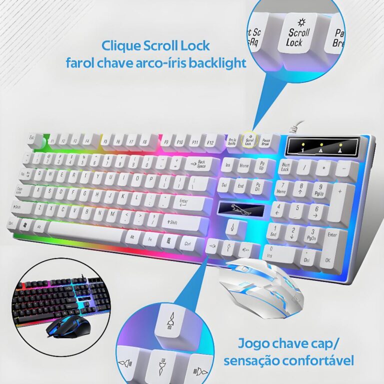 Kit Teclado Semi Mecânico + Mouse Gamer 3200dpi R
