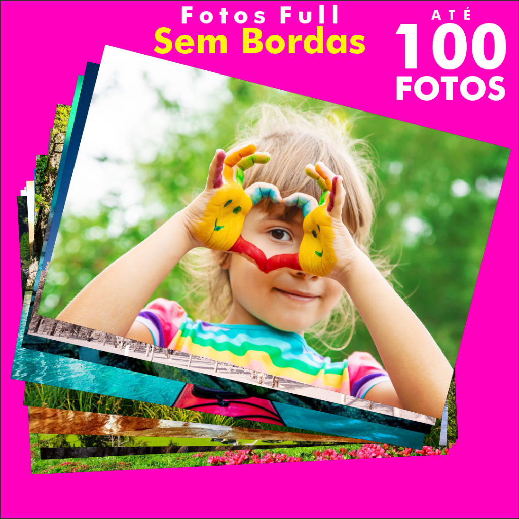 100 Fotos Revelação 10×15 – Impressão de Fotos – Escolha suas fotos