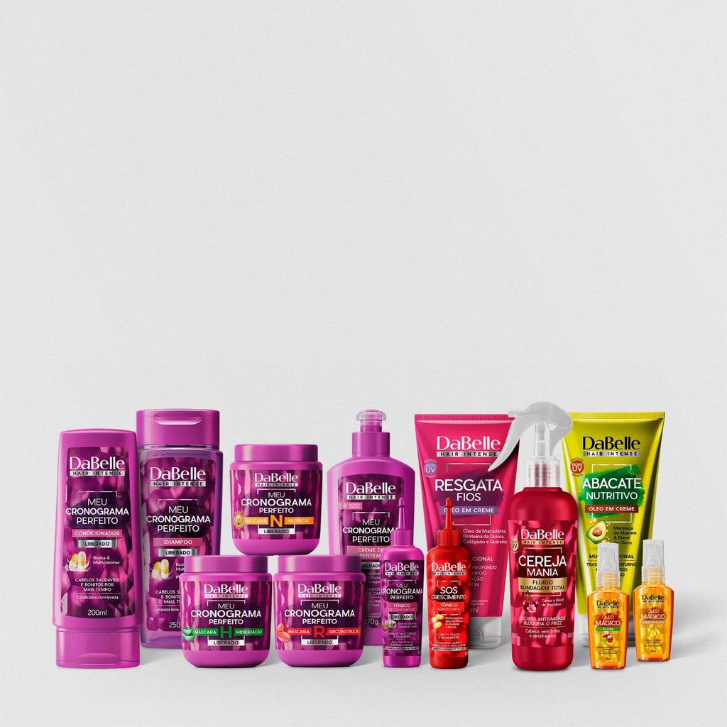 Super Kit Meu Cronograma Perfeito DaBelle Hair – 13 Produtos