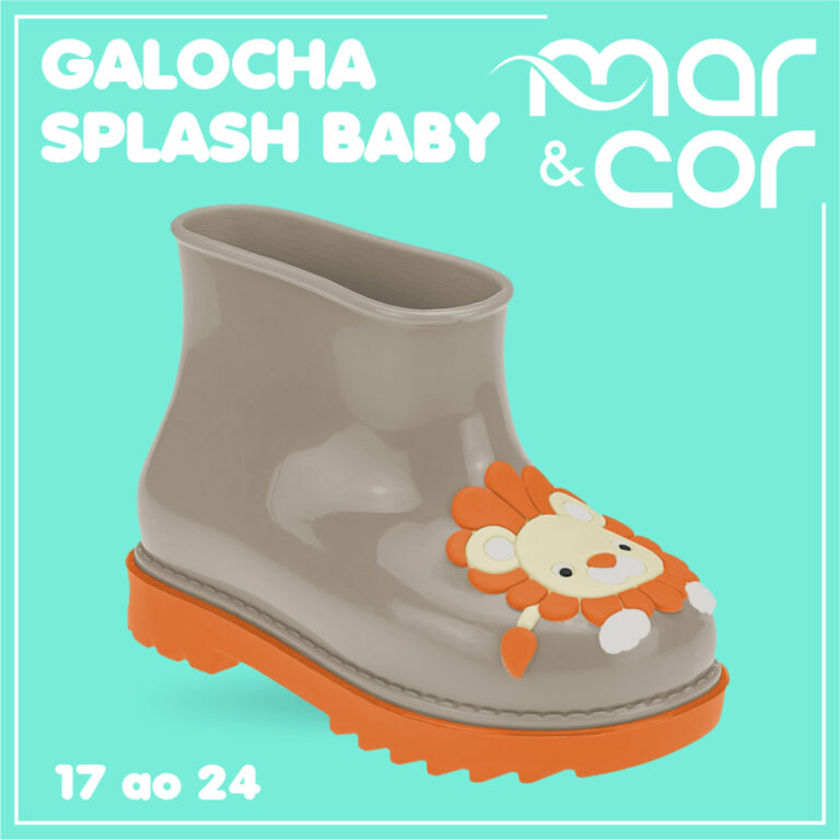 Galocha Infantil Splash Baby Kidy Leão