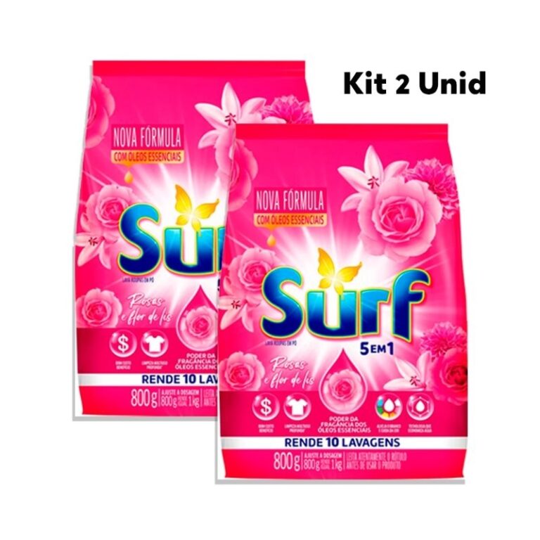 Sabão em Pó Surf Flor de Lis Lava Roupas Surf Ki