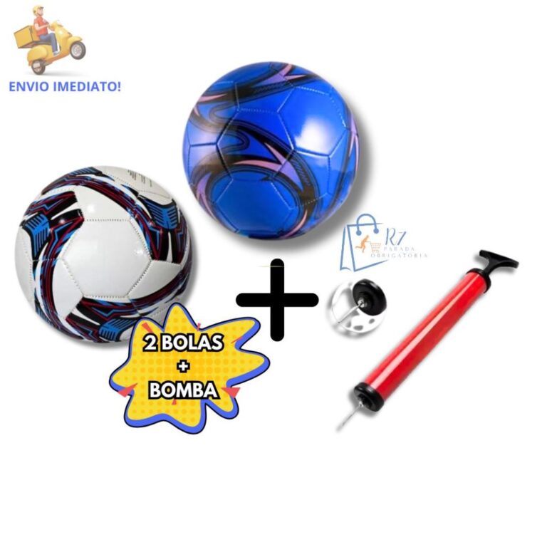 2 Bolas De Futebol + Bomba de Encher Bomba De Ar B