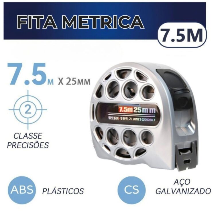 Fita Metrica 7.5M Fita métrica de aço inoxidáve