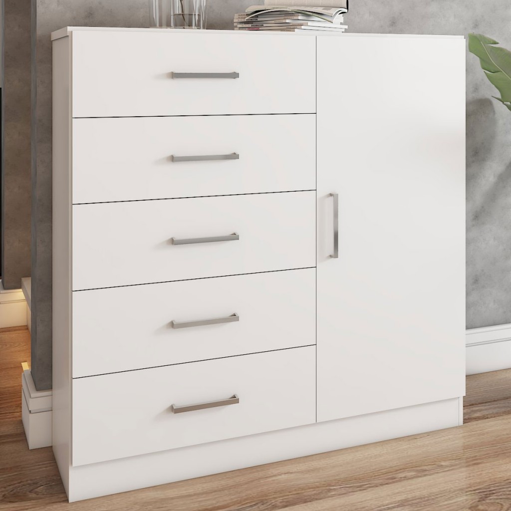 Cômoda Angra 5 Gavetas 1 Porta – Panorama Móveis
