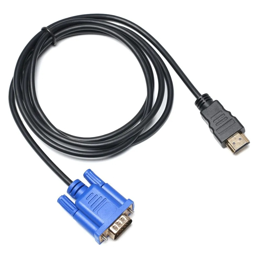 Cabo Hdmi Macho Para Vga Macho 1.5 Metros Pc Note Tv Monitor
