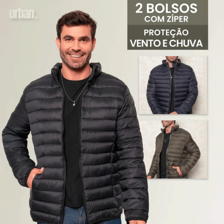 Jaqueta Puffer Nylon Térmica Masculina Bobojaco M