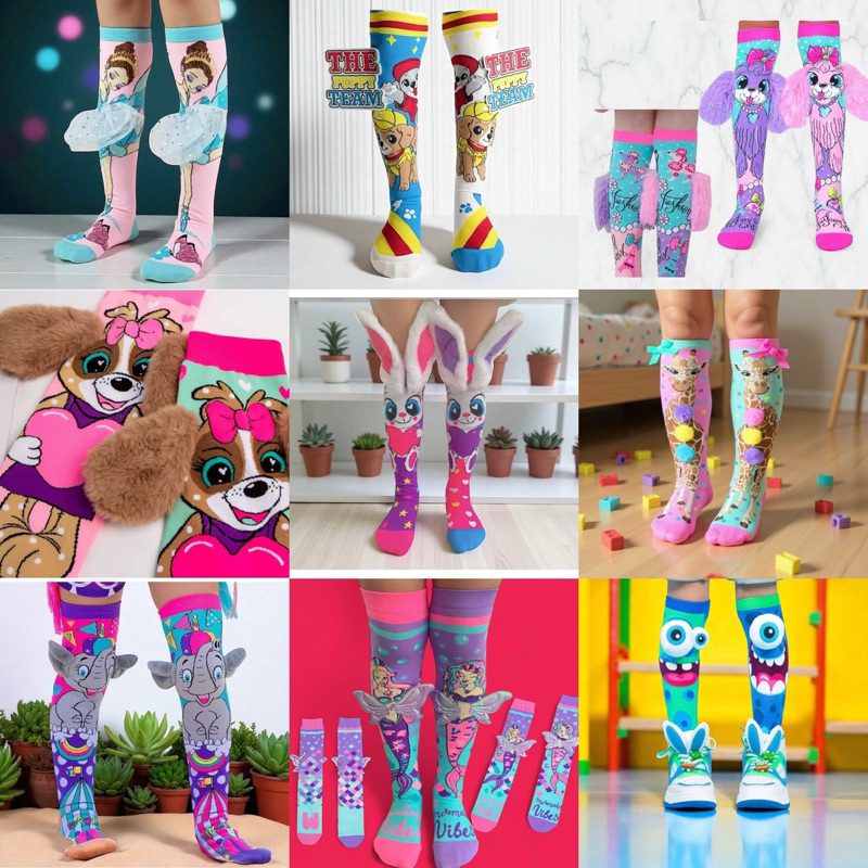 Meias 3D Infantil Maluca Divertida Personagens oi