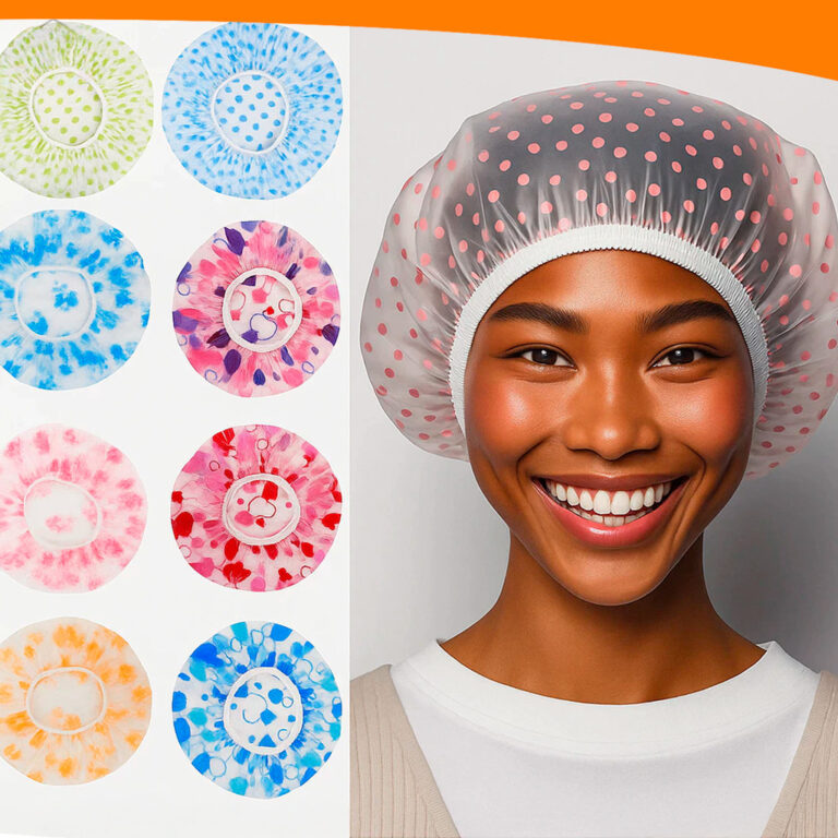 Kit 3 Toucas Para Banho Com Elástico Impermeável
