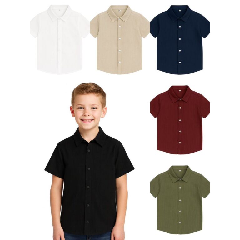 Camisa social menino infantil básica com botão m