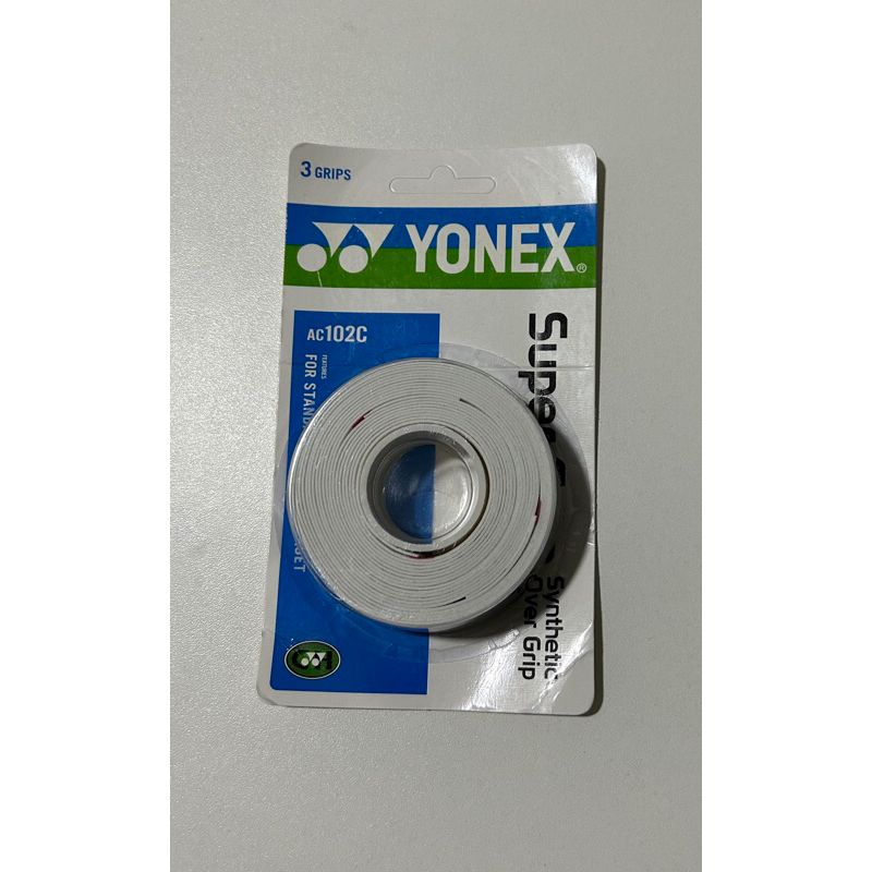 1 pack com 3 overgrip Yonex (Pano De Aderência, Borracha Manual para Raquete, Absorvente De Suor)