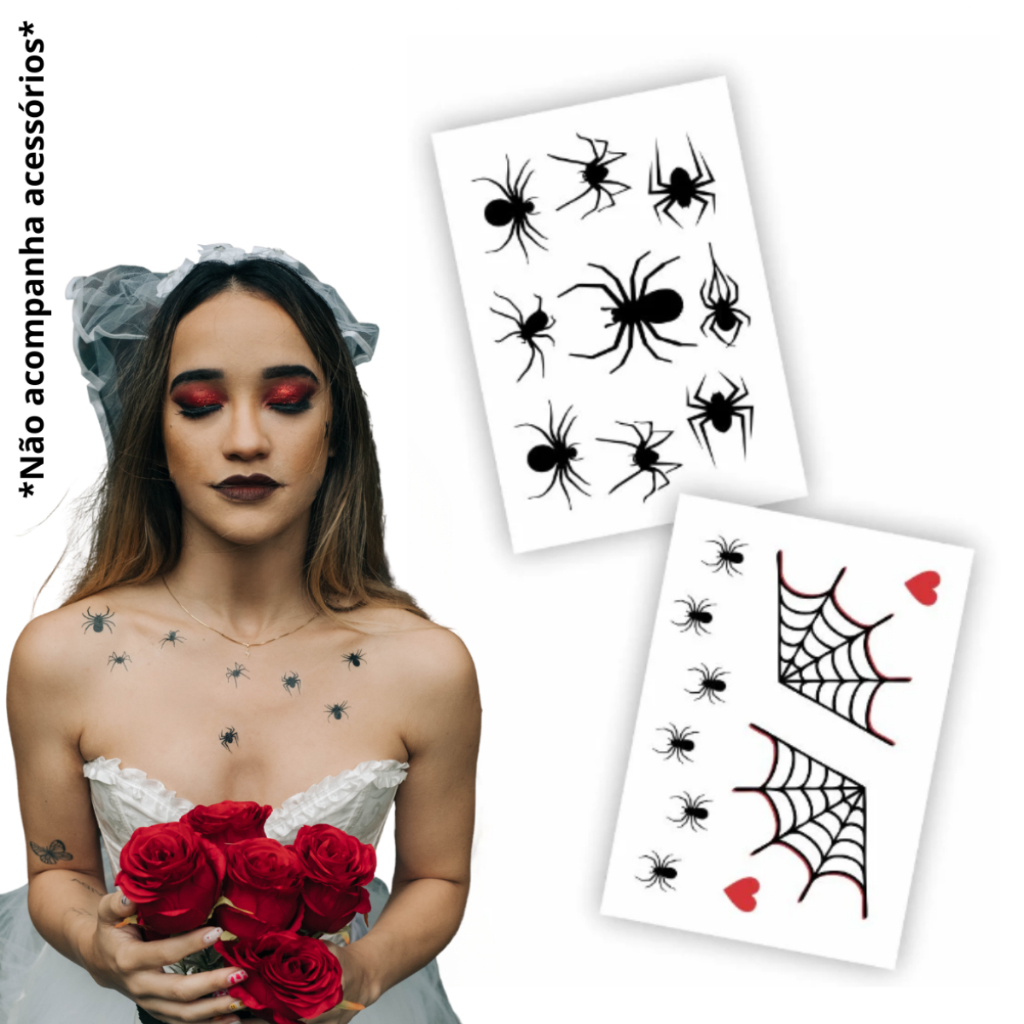 Tatuagem Temporária Infantil Halloween Banca | Aranha