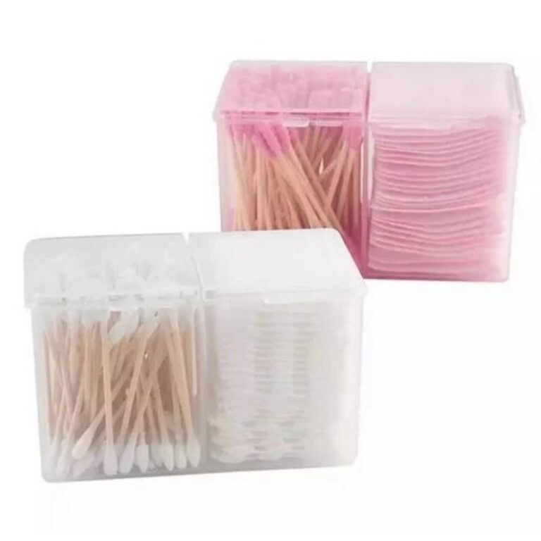 Caixa Porta Algodão Prensado com 2 Divisórias pa