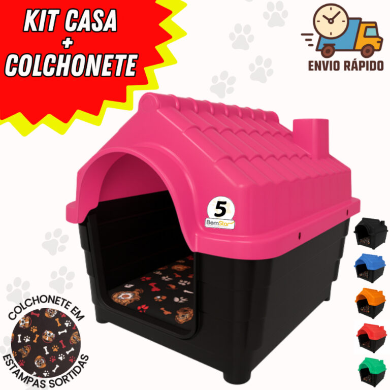 Casinha Cachorro N5 Porte Médio com Colchonete Ca