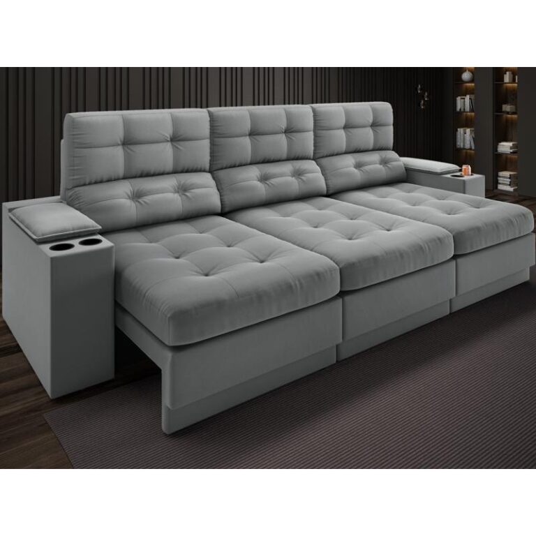 Sofá com Porta Copos e Carregador USB Eureka 2,30