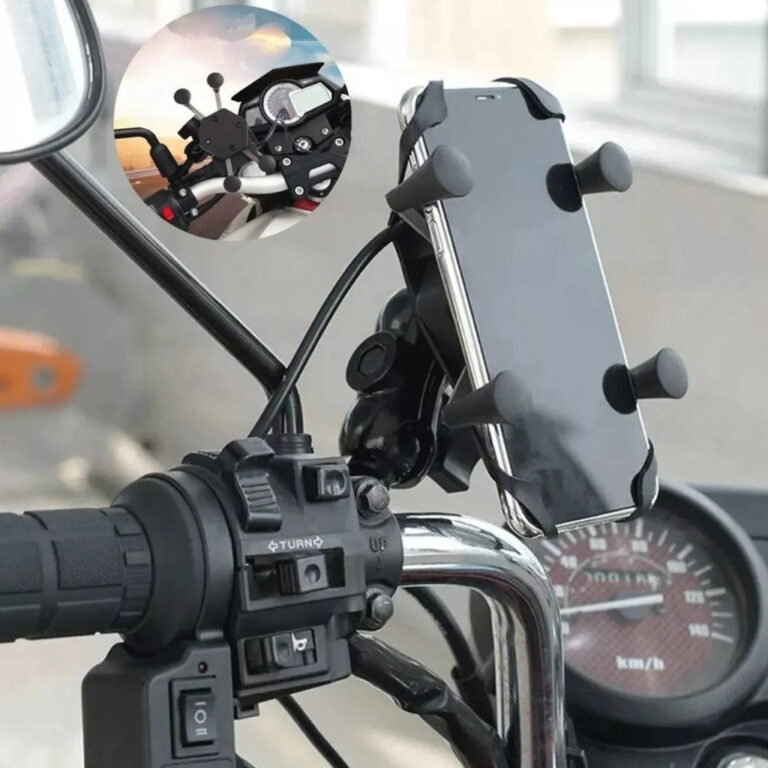 Suporte celular Garra Gps Para Moto Com carregador