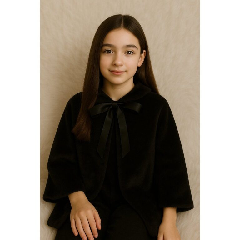 Ponche Poncho Xale Pelo Festa Iinfantil MeninA