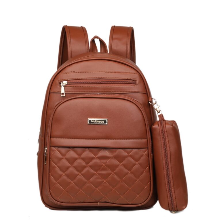 Bolsa De Mochila Feminina Com Estojo De Costas Em 