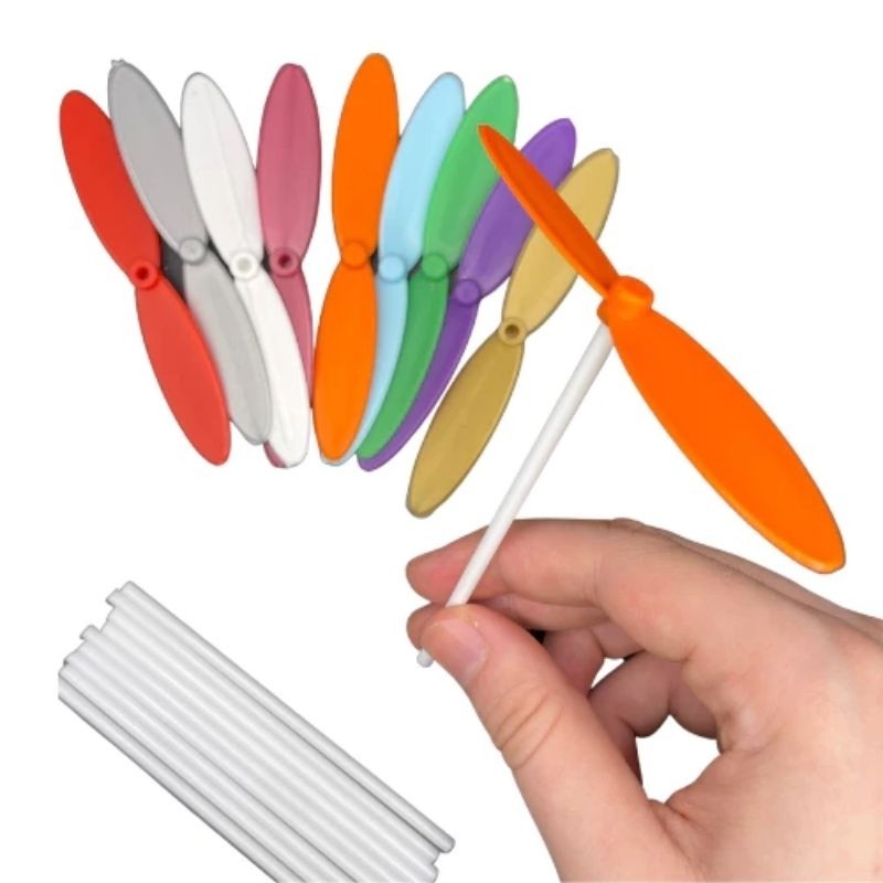 Kit 50 Pirocóptero Girocóptero Brinquedo Criança Lembrancinha Dia Das Crianças Prenda Unissex