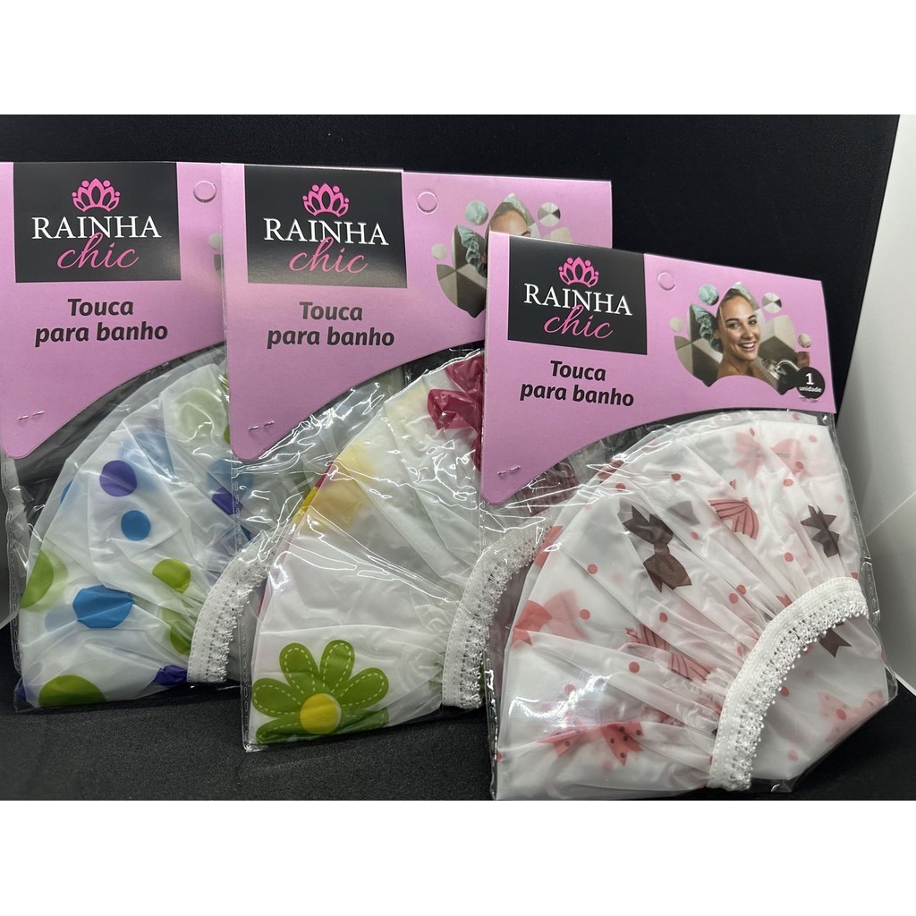 Toucas Plásticas Acabamento de Banho e Hidratação Estampas Diversas – Elástico e Versão Alta Qualid