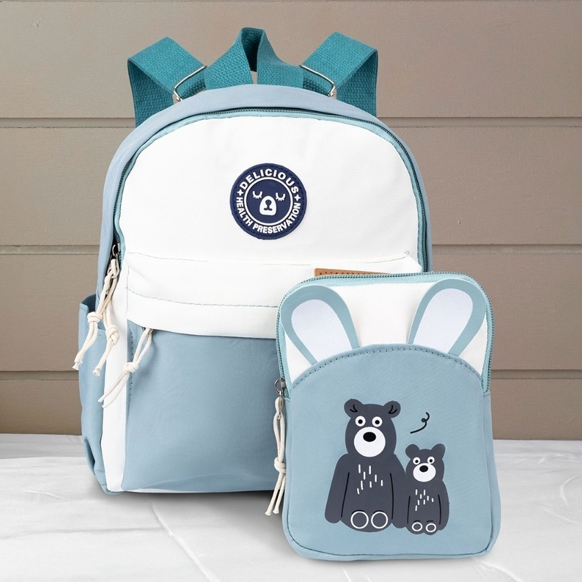 Kit Mochila e Infantil Escolar com Estampa de Urso Conforto Resistência e Qualidade Ideal para Escol