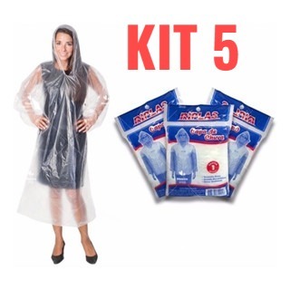 KIT 5 Capa De Chuva Proteção Para Eventos Descar