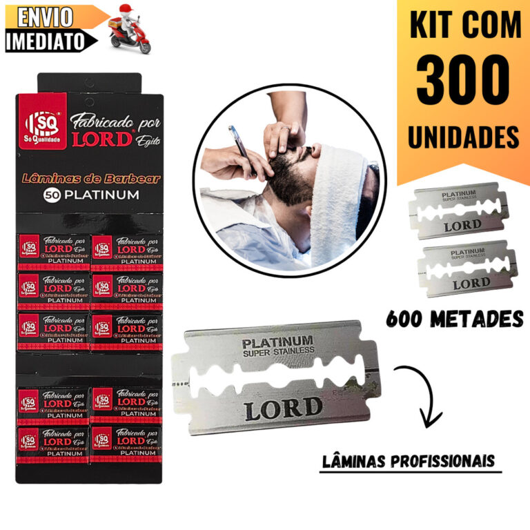 Conjunto com 300 Lâminas LORD PLATINUM  Qualidade