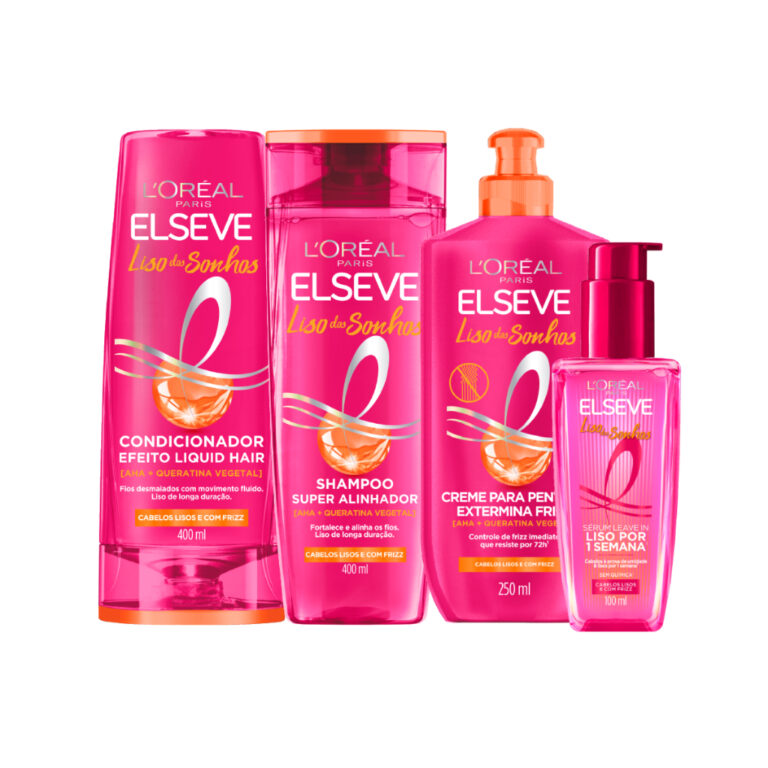 Kit Elseve Liso Dos Sonhos Shampoo 400ml, Condicio
