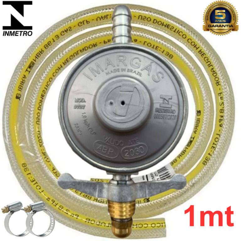 Kit Registro Regulador Gás de Cozinha para Botij�