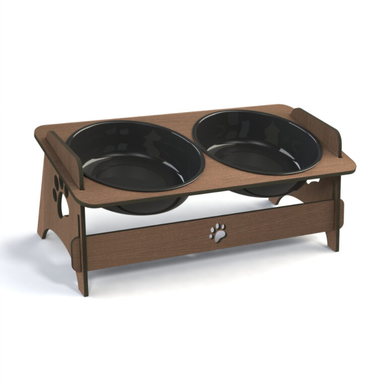 Comedouro Elevado Inclinável Pet Ração e Água 