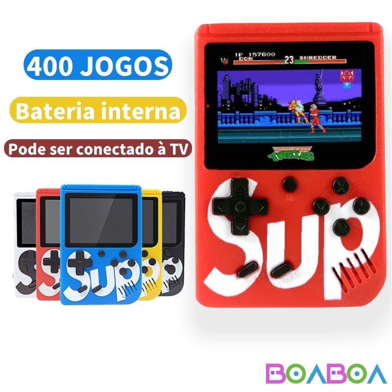 Mini Video Game Portátil Sup 400 jogos Nintendo Vídeo Portátil Playstation infantil Presente