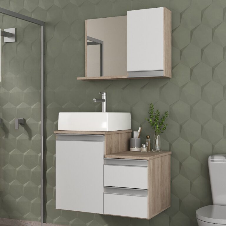 Conjunto de Armário e Gabinete para Banheiro CROS