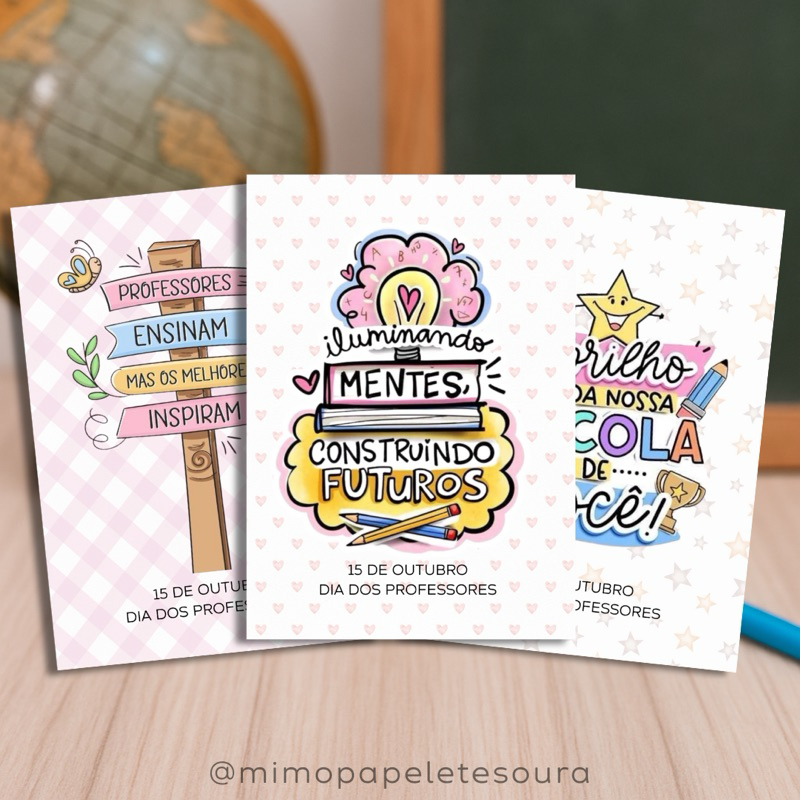 ENVIO RÁPIDO – Cartão/Tag – Dia dos Professores – Varios Modelos – Lembrancinha – Mimo – Presente