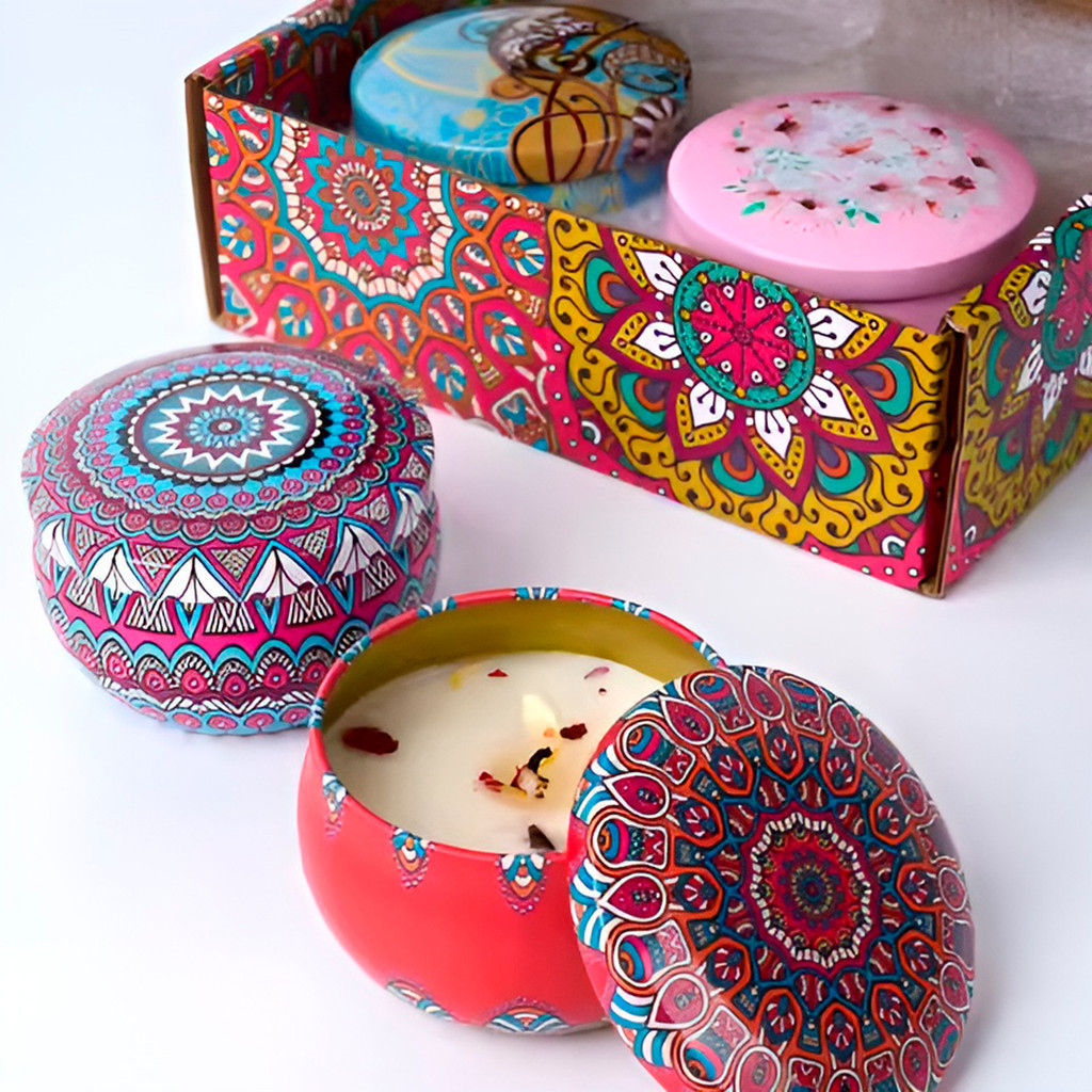 Velas Aromaticas Perfumada Lata Decorativa Decoração Presentes