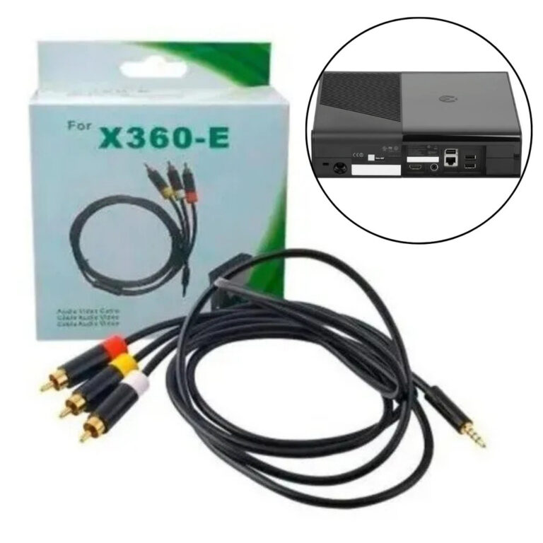 Cabo AV RCA Xbox 360 Super Slim P3 para 3 RCA 1,5 