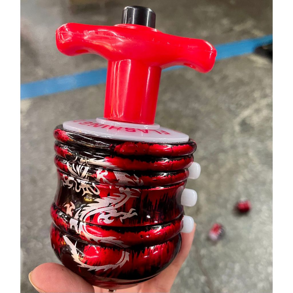 Pião Musical Luminoso com Lançador Automático Pião com Luz e som brinquedo