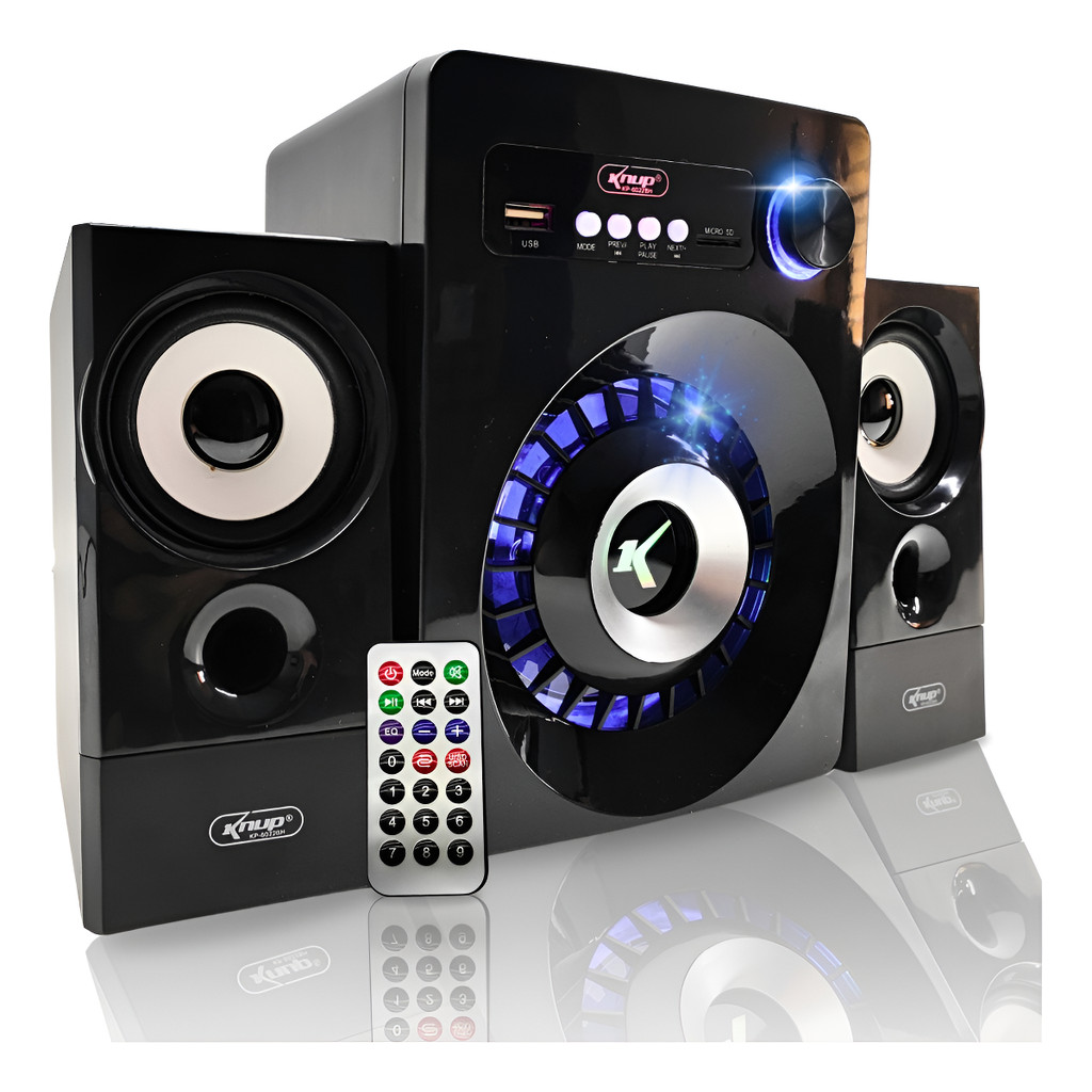 Caixa de Som Para Tv e Notebook USB – Caixa De Som Home Theater Subwoofer 2.1 P2