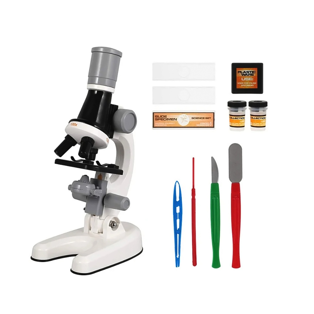 Microscópio Infantil Brinquedo Óptico Educativo Kit Crianças