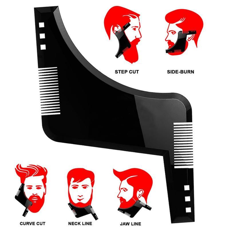 Régua Molde P/ Barba Com Pente – Alinhador e Modelador de Barba
