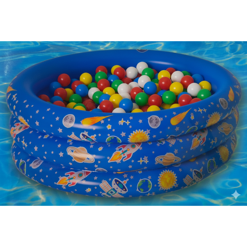 Piscina Infantil Inflável Agua E Bolinha 88 Litros Redonda
